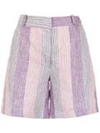 Alcaçuz Floreira Linen Shorts - Pink