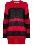 No21 Striped Mid-length Sweater - Red