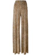 Norma Kamali - Animal Print Palazzo Pants - Women - Polyester/spandex/elastane - Xs, Nude/neutrals, Polyester/spandex/elastane