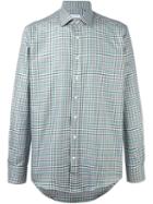 Etro Checked Shirt, Men's, Size: 38, Green, Cotton