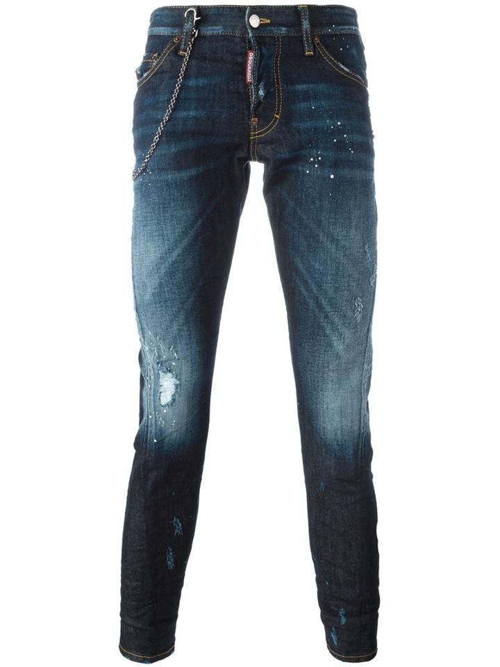 Dsquared2 'sexy Twist' Jeans, Men's, Size: 50, Blue, Cotton/polyester/spandex/elastane