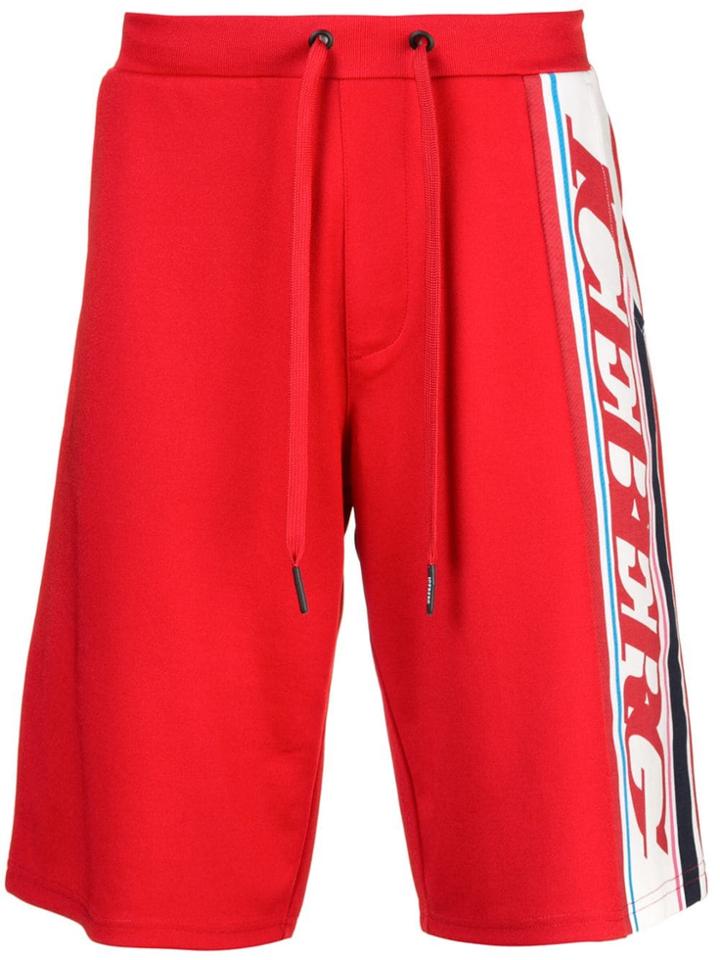 Iceberg Logo Drawstring Shorts - Red