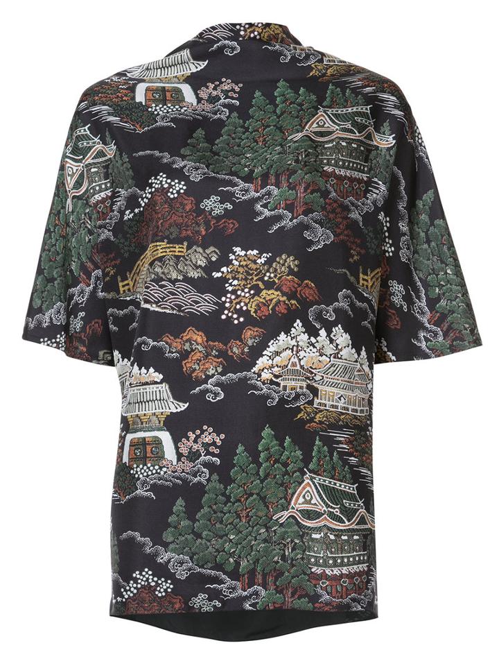 Loewe - Printed Top - Women - Silk/viscose - One Size, Black, Silk/viscose
