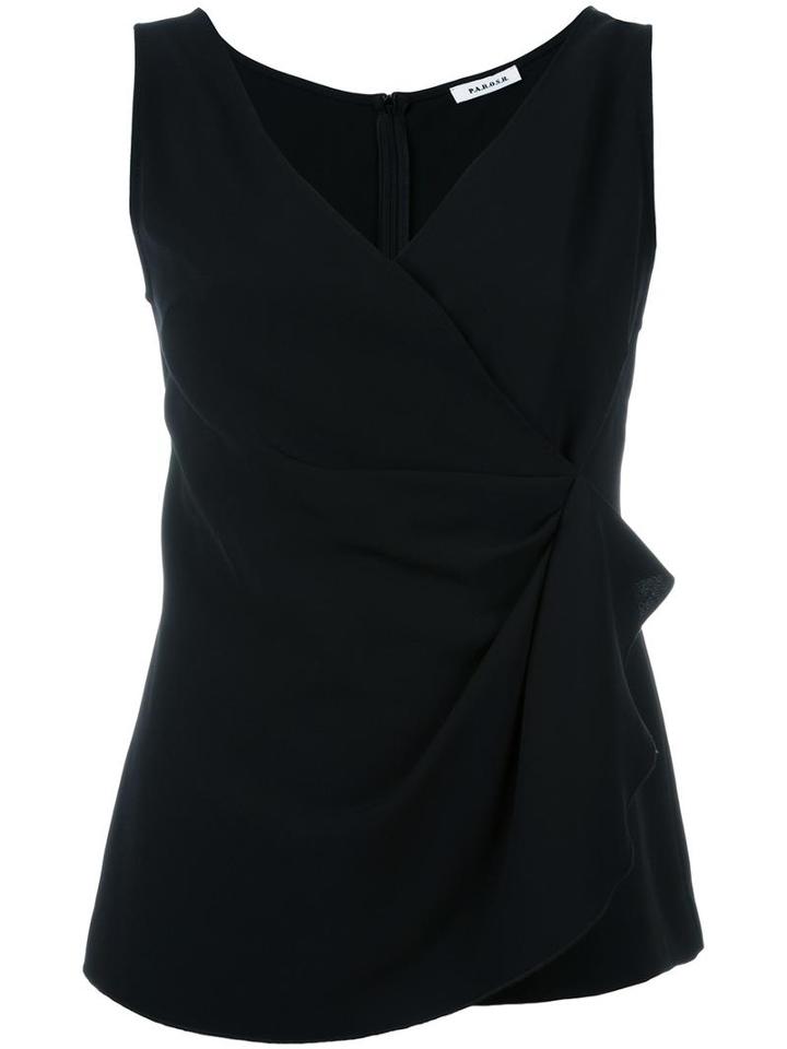 P.a.r.o.s.h. V-neck Tank Top, Women's, Black, Polyester/spandex/elastane