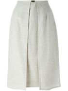 Jean Louis Scherrer Vintage Panelled Skirt, Women's, Size: 40, Grey