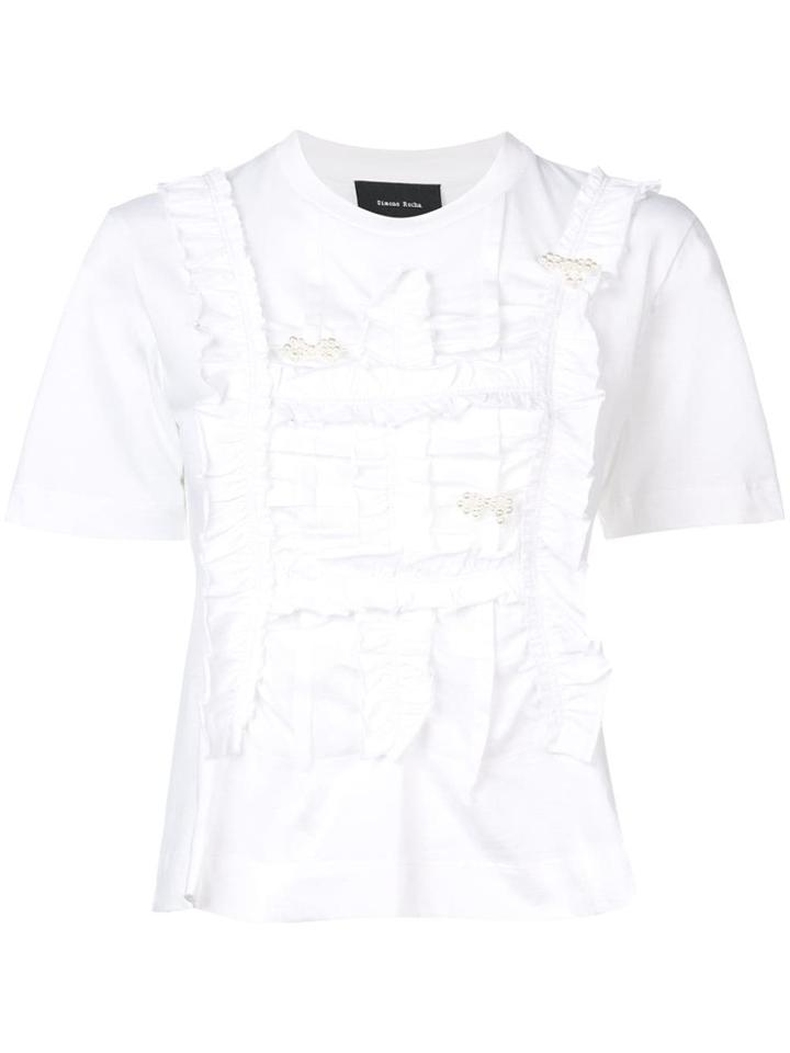 Simone Rocha Applique Plaid T-shirt - White