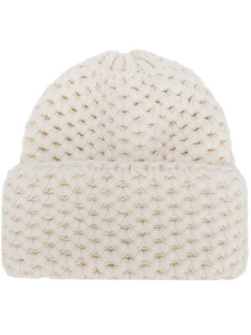 Inverni Chunky Knit Hat - White
