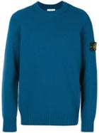 Stone Island Knitted Crew Neck Sweater - Blue