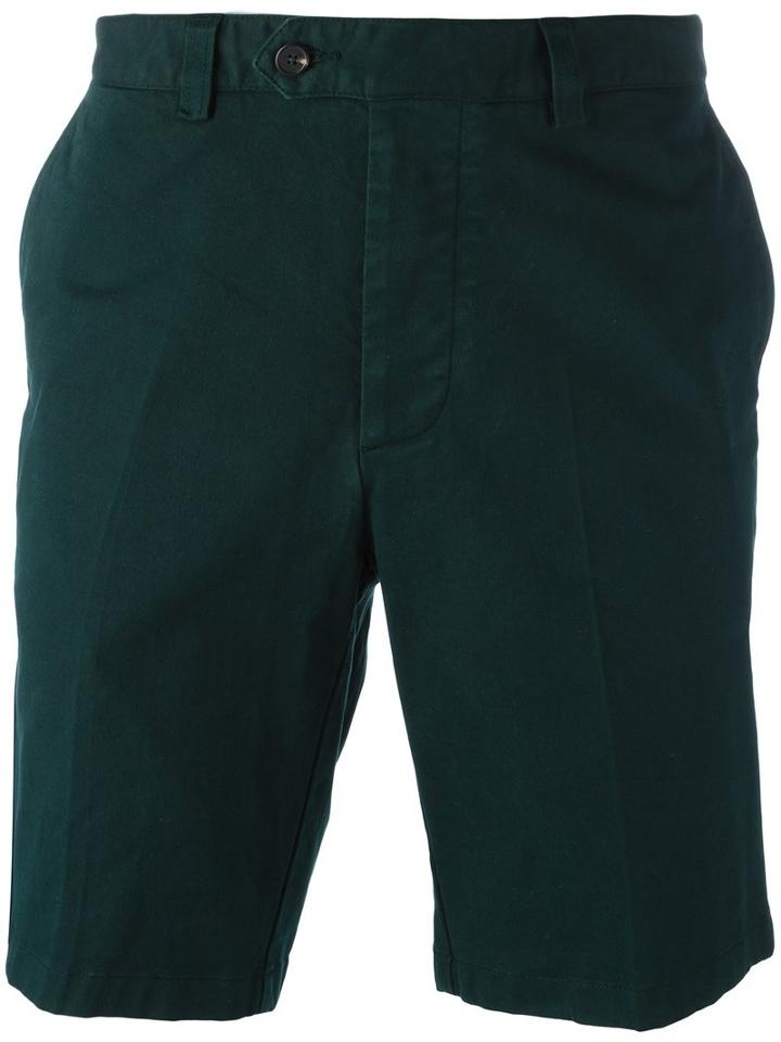 Ami Alexandre Mattiussi Bermuda Shorts, Size: Xs, Green, Cotton/spandex/elastane
