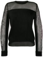 Boutique Moschino Mesh Detail Top - Black