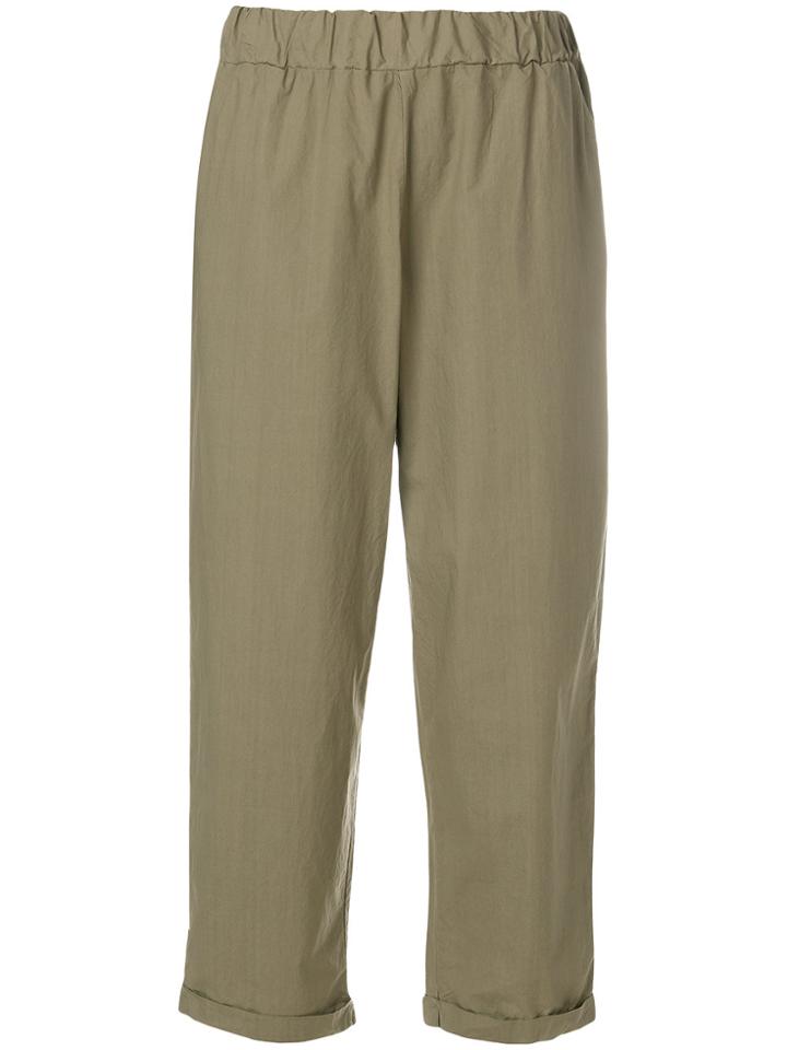 Labo Art Cropped Tailored Trousers - Brown
