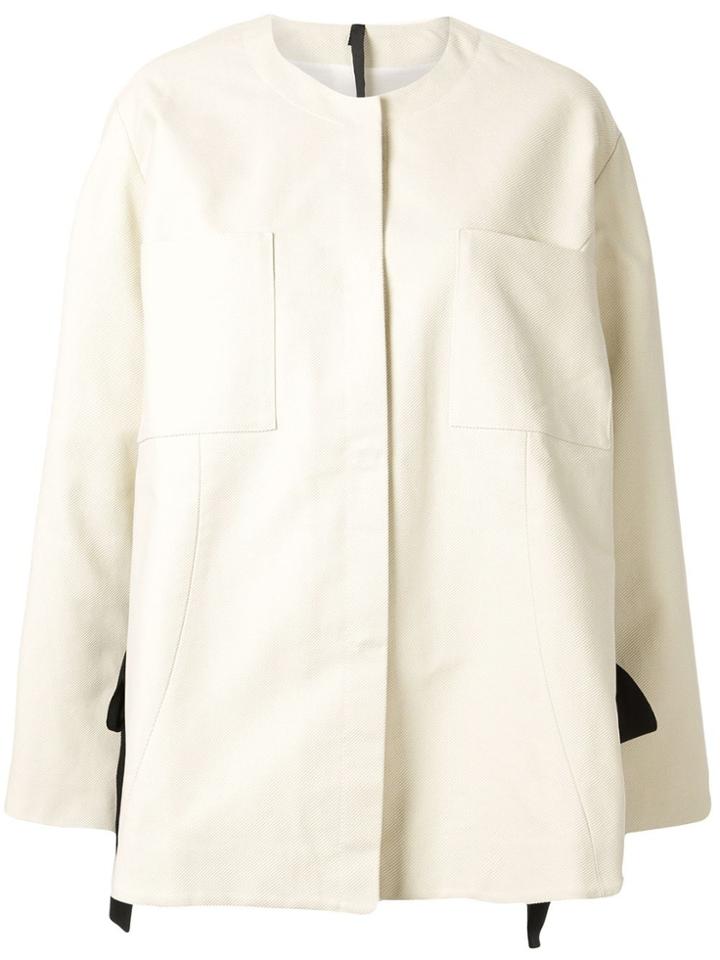 Sara Lanzi Oversized Split Jacket - White