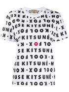 Maison Kitsuné All Over Logo Print T-shirt - White