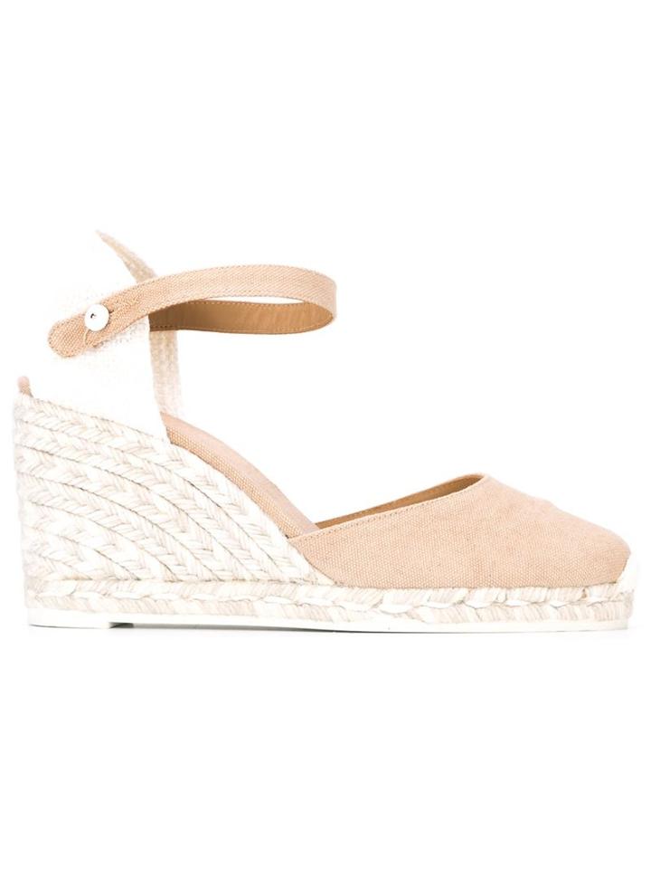 Castañer Carol Wedge Espadrilles, Women's, Size: 39, Nude/neutrals, Cotton/rubber