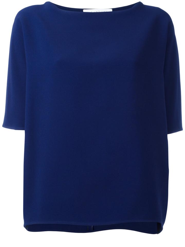Gianluca Capannolo Short-sleeved Top, Women's, Size: 44, Blue, Viscose/acetate