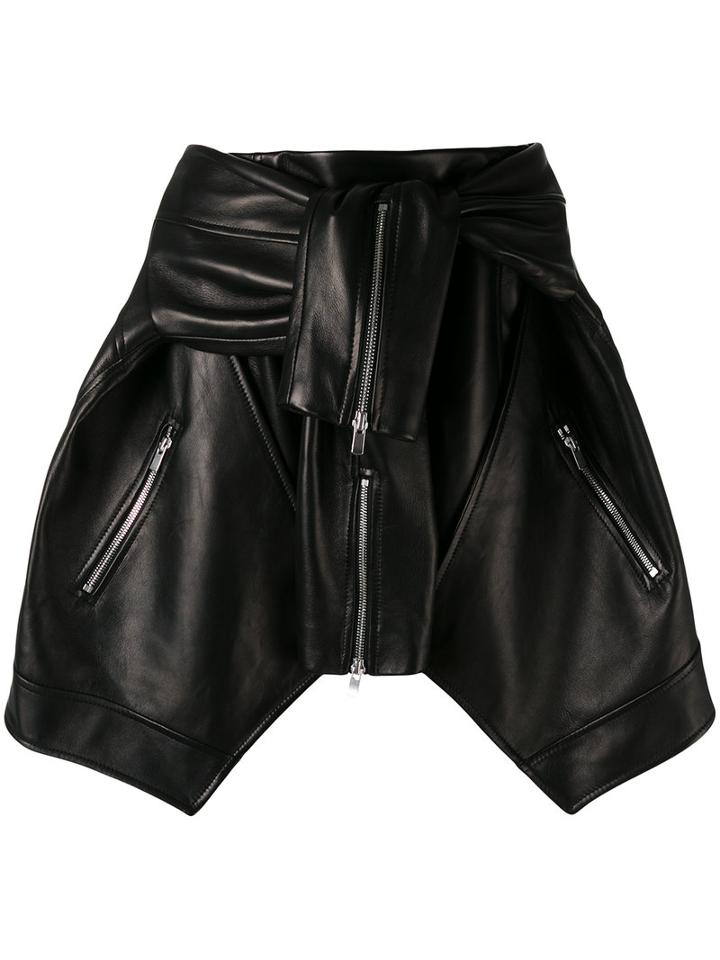 Magda Butrym - Jacket Skirt - Women - Silk/sheep Skin/shearling - 38, Black, Silk/sheep Skin/shearling