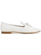 Giuseppe Zanotti Design Spacey Glitter Loafers - White