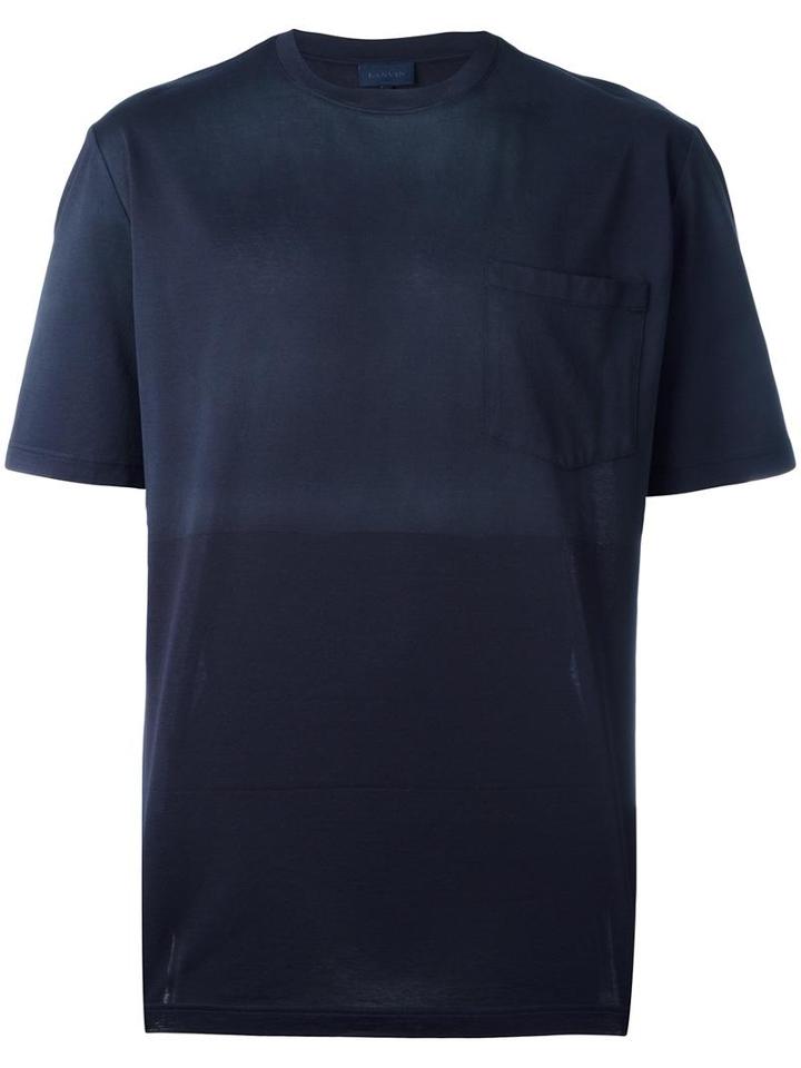 Lanvin Chest Pocket T-shirt, Men's, Size: Large, Blue, Cotton