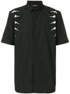 Neil Barrett Lightning Bolt Short Sleeve Shirt - Black