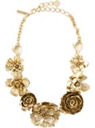 Oscar De La Renta Flower Statement Necklace, Women's, Metallic