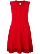 Maison Rabih Kayrouz Ribbed Swing Dress - Red