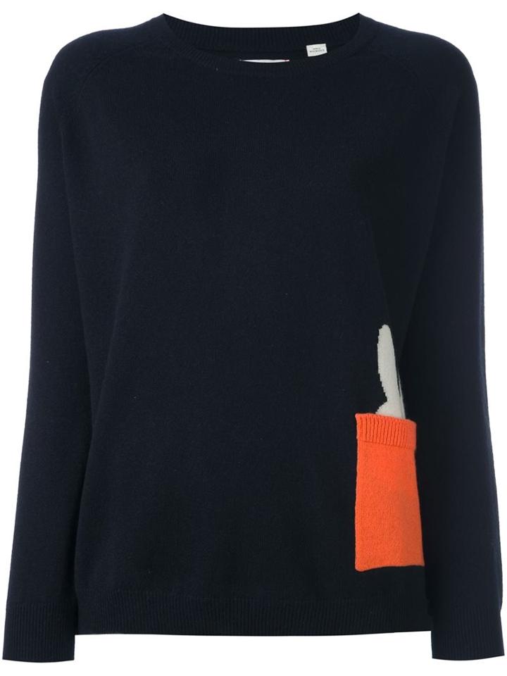 Chinti And Parker 'miffy Peek' Jumper, Women's, Size: Small, Blue, Cashmere
