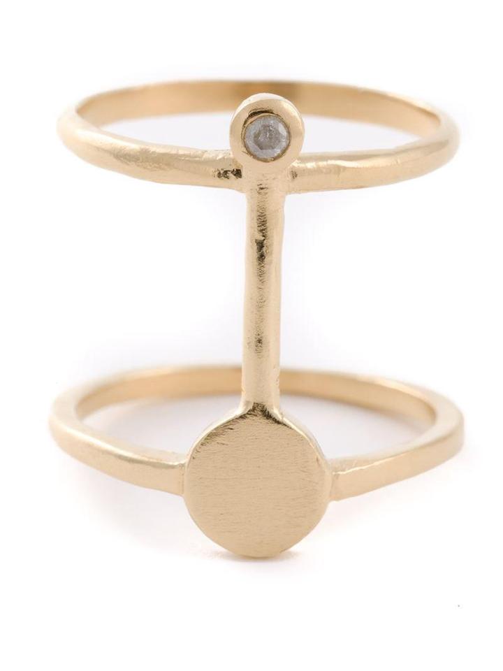 Bjorg Small Crystal Double Band Ring