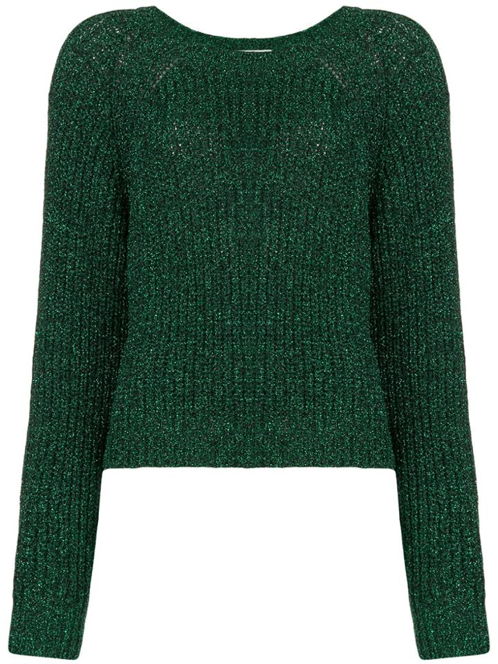 Essentiel Antwerp Osmose Metallic Jumper - Green
