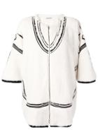 Tsumori Chisato Contrast Embroidery Zipped Jacket - White