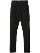 Robert Geller Tapered Trousers, Men's, Size: 52, Black, Cotton