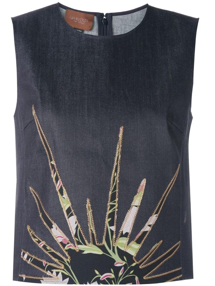 Giambattista Valli Embroidered Detail Top - Black