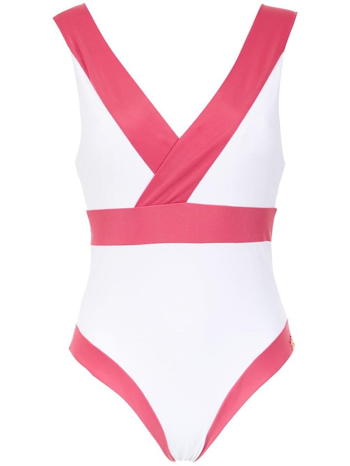 Brigitte Panelled Swimsuit - Pink