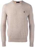 Polo Ralph Lauren Embroidered Logo Jumper, Men's, Size: Xxl, Nude/neutrals, Merino