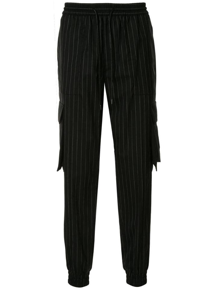 Juun.j Pinstripe Track Pants - Black