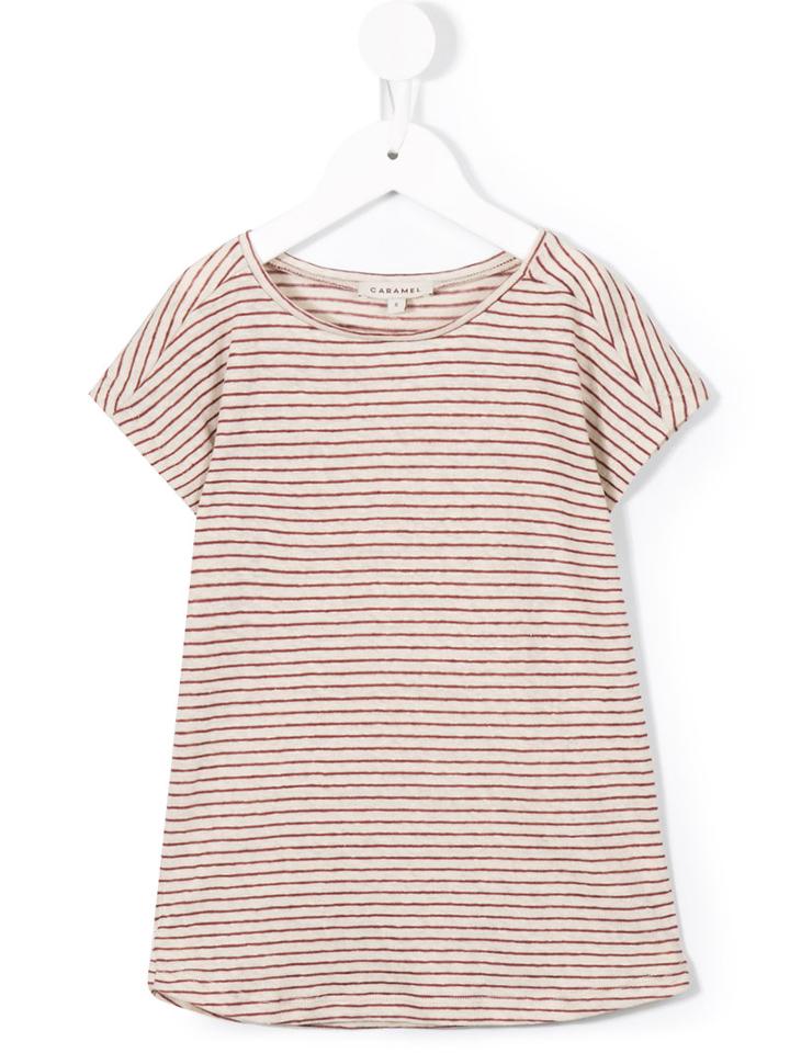 Caramel - Avocado Stripe T-shirt - Kids - Cotton/linen/flax - 10 Yrs, Red
