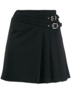 Alberta Ferretti Pleated Side Mini Skirt - Black