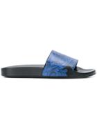 Versace Printed Pool Slides - Blue