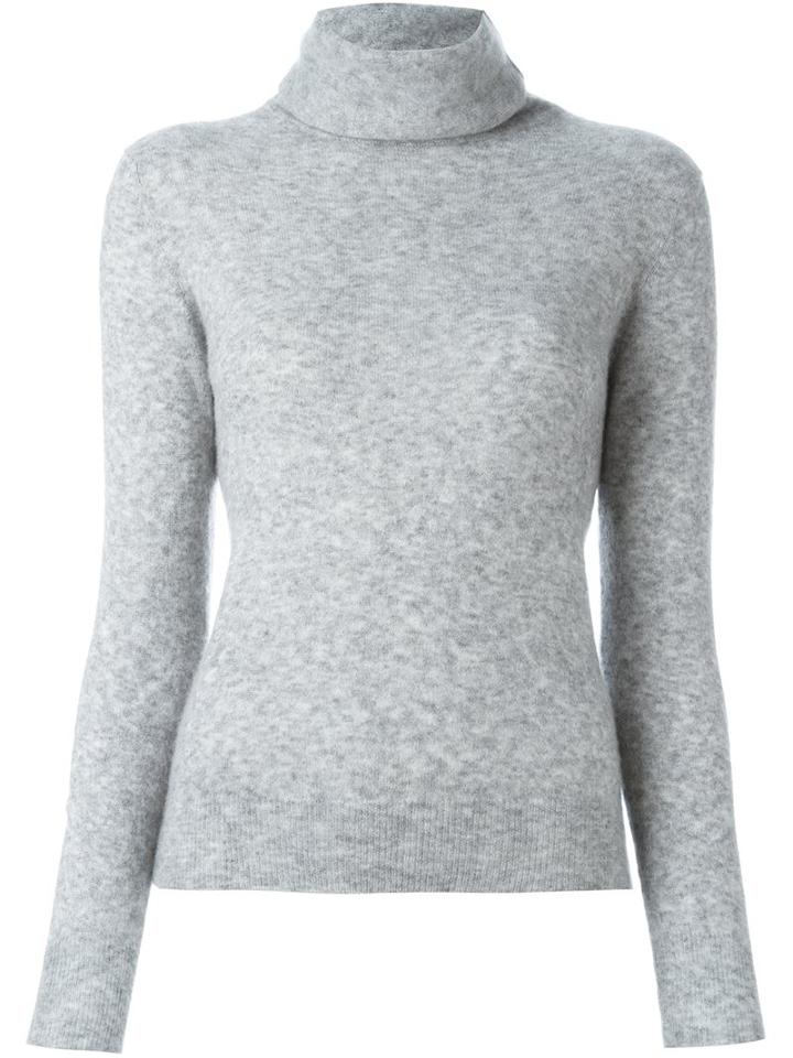Liska Roll Neck Jumper, Women's, Size: Small, Grey, Silk/cashmere