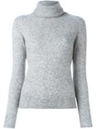 Liska Roll Neck Jumper, Women's, Size: Small, Grey, Silk/cashmere
