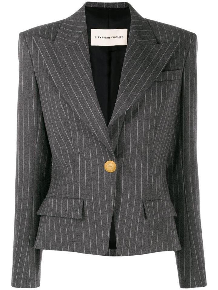 Alexandre Vauthier Pinstripe Blazer - Grey