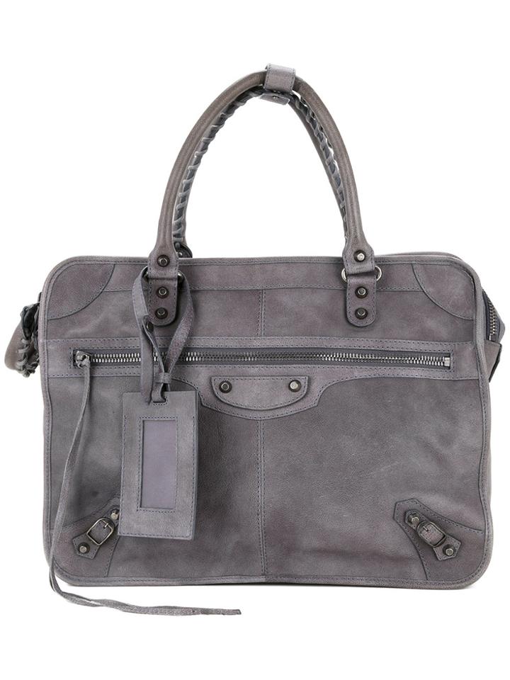 Balenciaga Vintage Logos Hand Bag - Grey