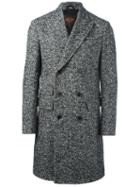 Tod's Chevron Pattern Coat, Men's, Size: Xl, Black, Virgin Wool/polyamide/viscose/polyester
