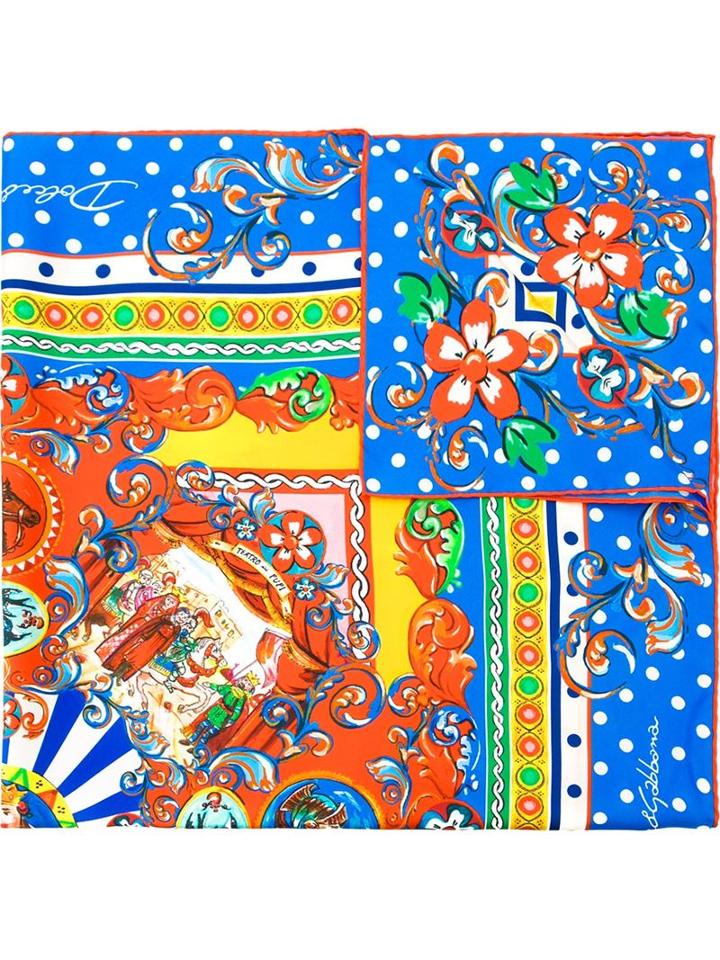 Dolce & Gabbana Carretto Siciliano Print Foulard