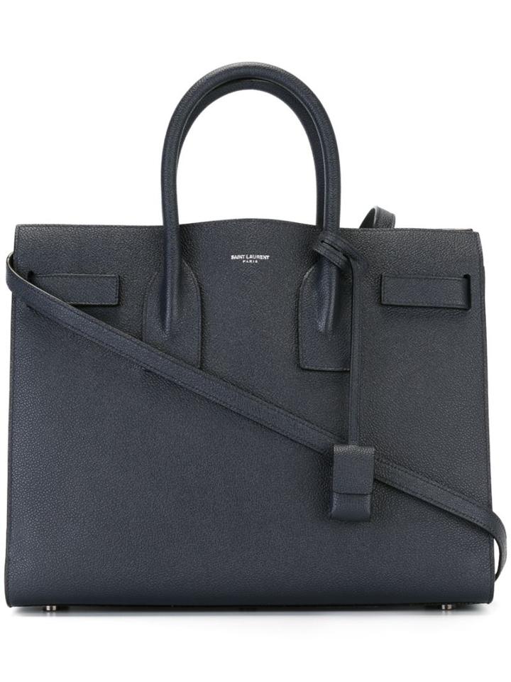 Saint Laurent Small 'sac De Jour' Tote, Women's, Blue, Leather