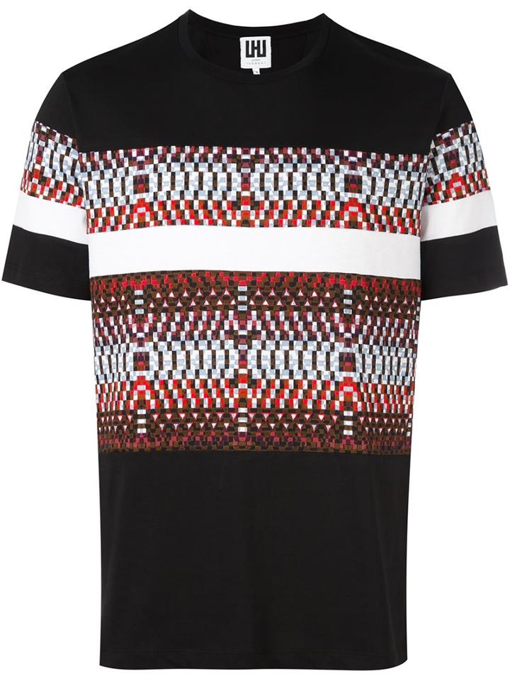 Les Hommes Urban Mixed Print T-shirt