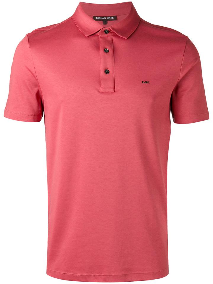 Michael Kors - Chest Embroidery Polo Shirt - Men - Cotton - M, Red, Cotton