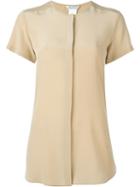 Max Mara Short Sleeve Blouse, Women's, Size: 46, Nude/neutrals, Linen/flax/silk