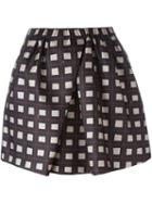 No21 Square Print Skirt, Women's, Size: 40, Black, Polyester/cupro