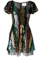 Athena Procopiou Rainbow Sequin Dress - Black