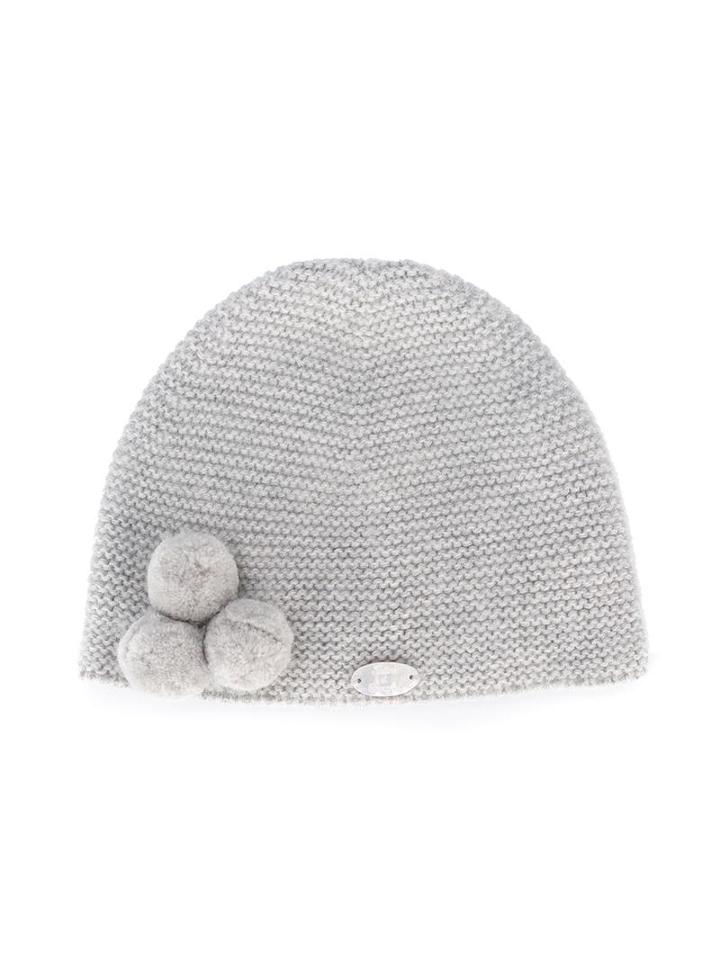Tartine Et Chocolat 'chic Et Chatons' Knit Beanie, Girl's, Size: 44 Cm, Grey